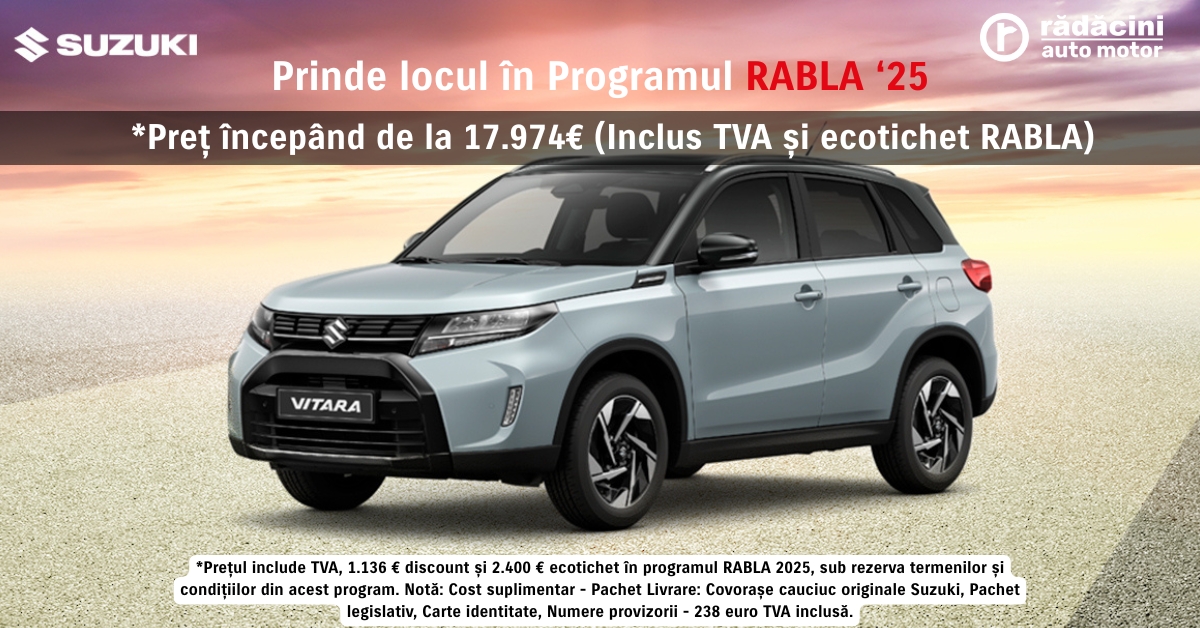 Suzuki Vitara – Putere și Versatilitate, Acum la Preț Special de Rabla ...